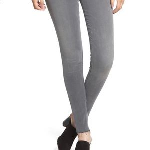 Hudson Midrise Nico Grey Super Skinny Jeans
